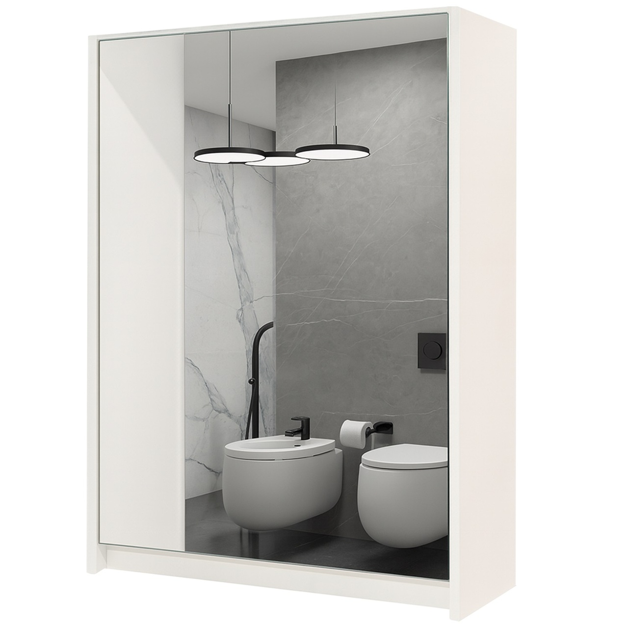 Шафка-дзеркало Emily EmMC-60 білий Air-Line - Зображення 181945073-64b00.jpg