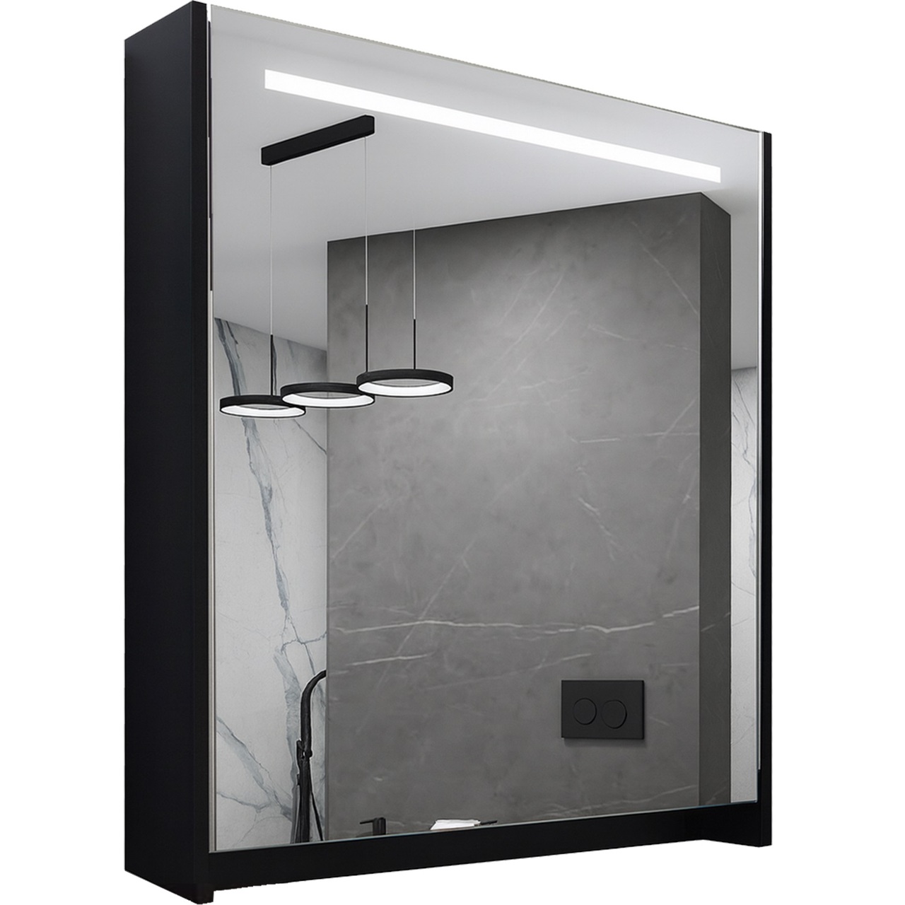 Шафка-дзеркало Emily EmMC-60 чорний Air-Line - Зображення 181945077-5ad49.jpg