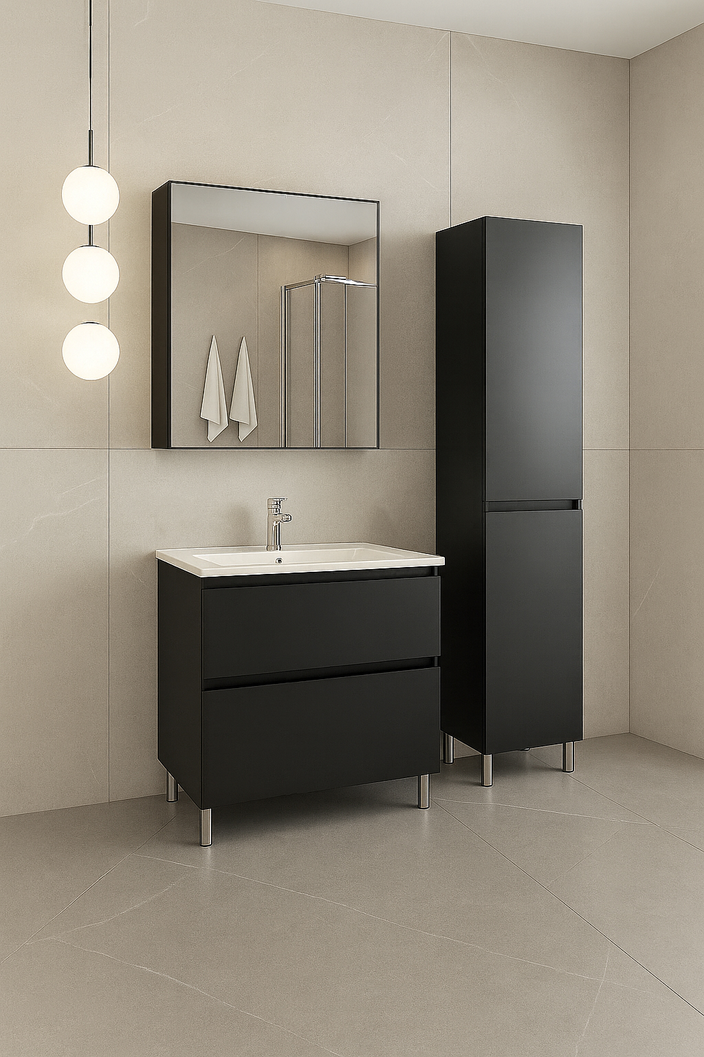 Шафка-дзеркало Emily EmMC-60 чорний Air-Line - Зображення 181945077-f1f1c.jpg