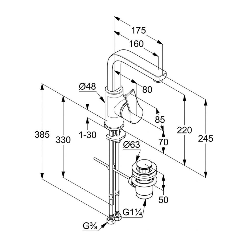Змішувач для умивальника DN 15 Zenta SL (480270565), Kludi - Зображення 1819802-1a9d3.jpeg