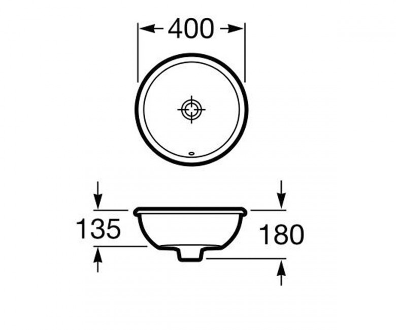 Умивальник Foro 400 (А327872000), Roca - Зображення 182151-74e96.jpg