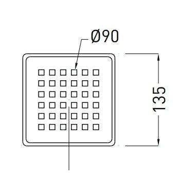 Решітка для душового піддона Infinito CROMO GRPD3 CIELO - Зображення 182287-43f1c.jpg