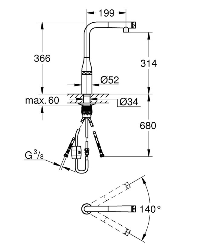 Змішувач для кухні Essence SmartControl (31615DC0), Grohe - Зображення 1823095-92385.jpg
