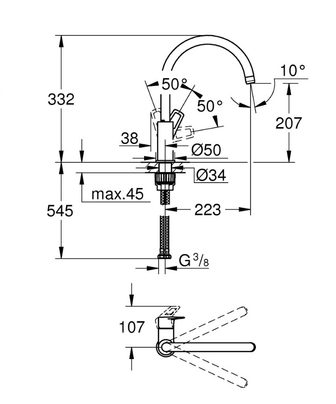 Смеситель для кухни BauLoop New (31368001), Grohe - Зображення 1823100-4a7ac.jpg