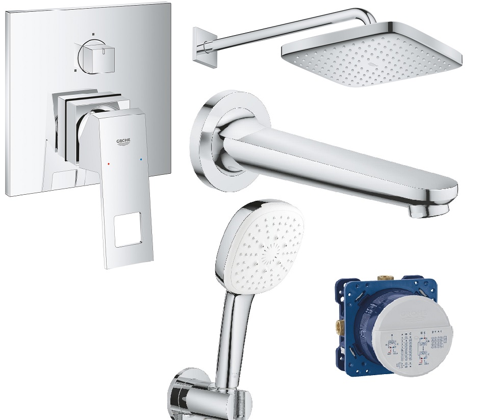 Набор смесителей 5 в 1 Eurocube UA26417SC0L Grohe - Зображення