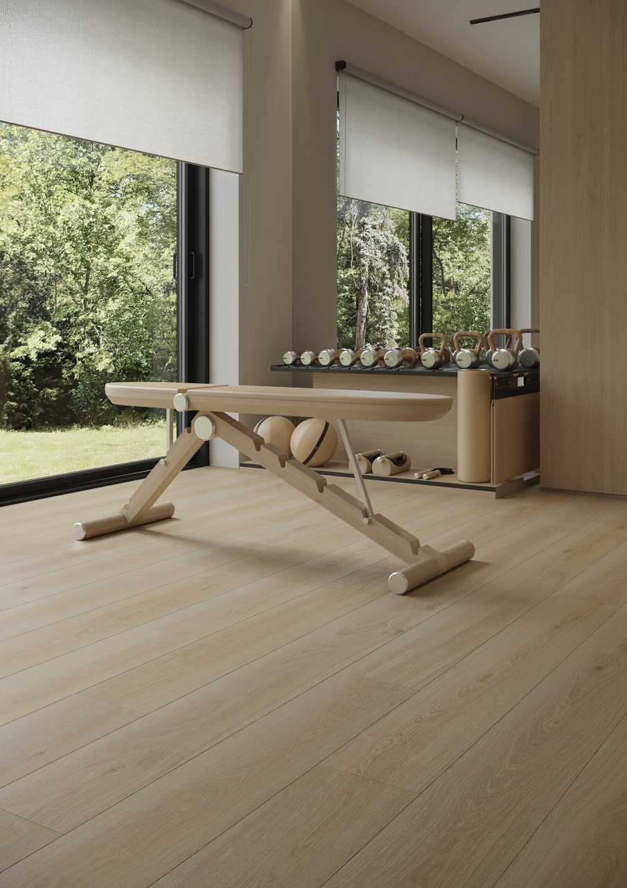 Вінілова підлога Дуб Almond 34 I4F натур структура Eir 1234х198х4,5 - Зображення