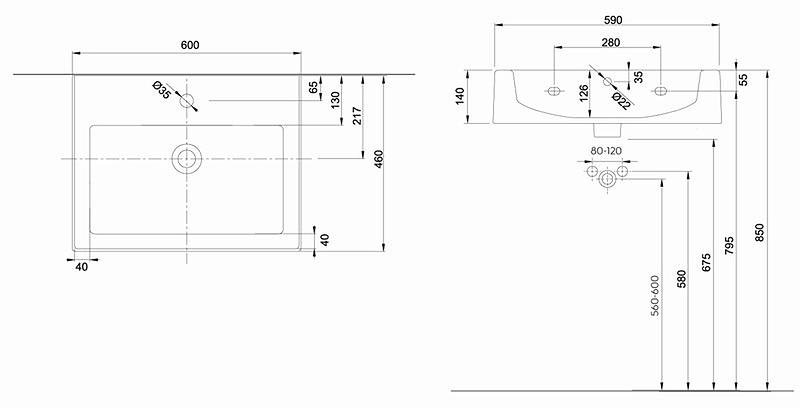 Умивальник 60 TWINS (L51160000) KOLO - Зображення 182467-8e6fb.jpg