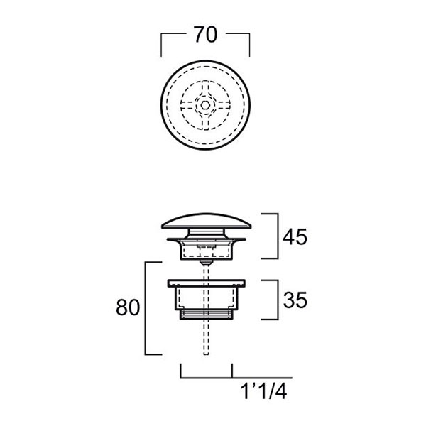 Донний клапан Wave PLCE cemento matt, SIMAS - Зображення 182548-1db83.jpg