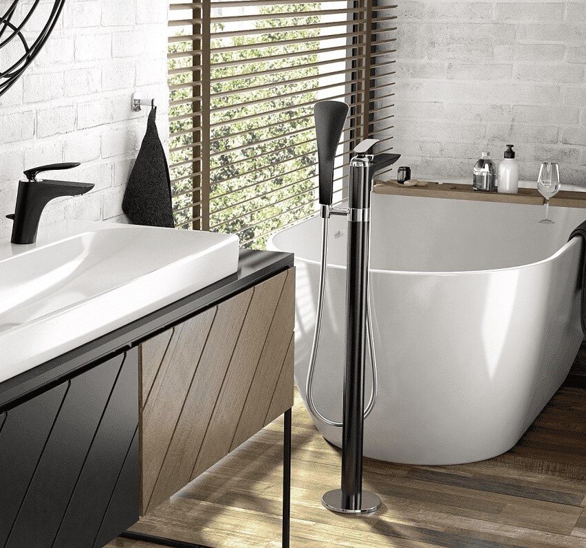 Змішувач підлоговий для ванни Balance (525908775) чорний, Kludi - Зображення 1828447-45485.jpg