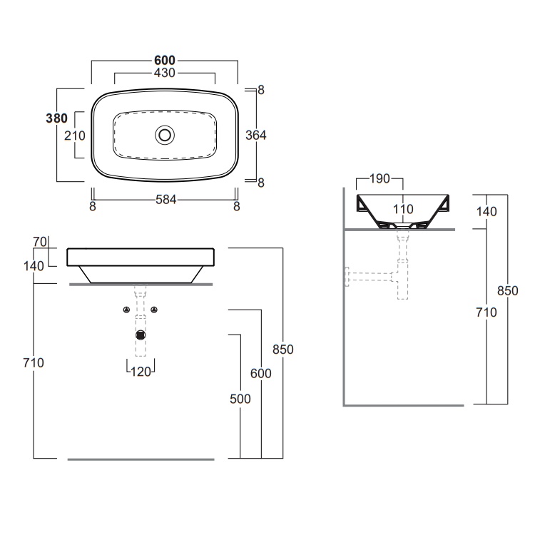 Умивальник BB 11 NM Baden Baden (BB11NM) nero matt, SIMAS - Зображення 1828755-33519.jpg