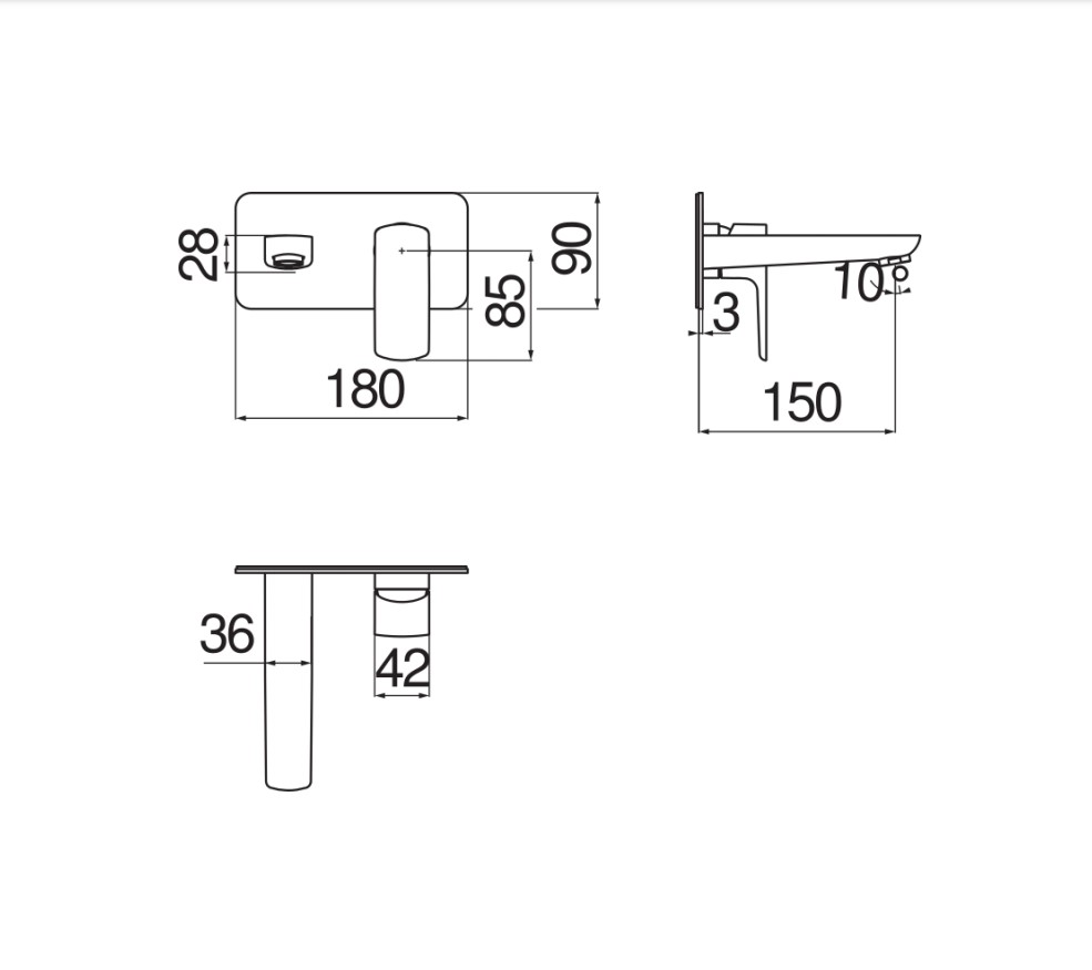 Змішувач для умивальника Acquaviva Velvet Black (VV103198BM), Nobili - Зображення 1831380-0fb02.jpg