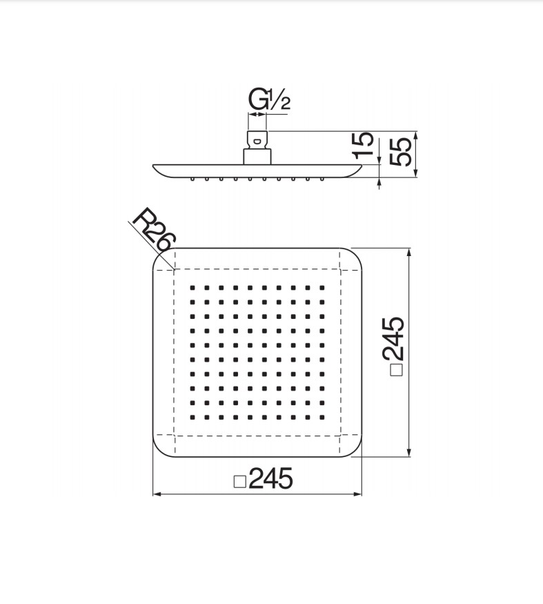 Верхній душ Velvet Black  (AD139-122BM), Nobili - Зображення 1831395-a7912.jpg