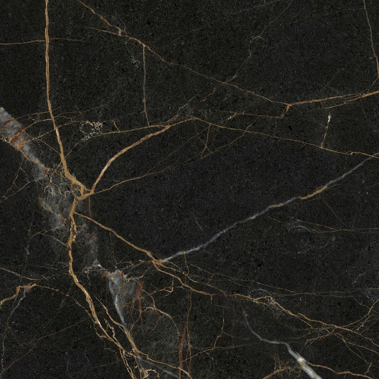 Плитка керамогранітна MPС580 Marmo Perlanera Чорний RECT 600x600x8 Golden Tile - Зображення