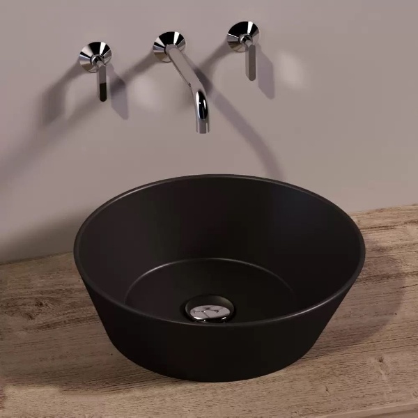 Умивальник WA 01 Wave (WA01 NM) Blak matt, SIMAS - Зображення 1836278-d560b.jpg