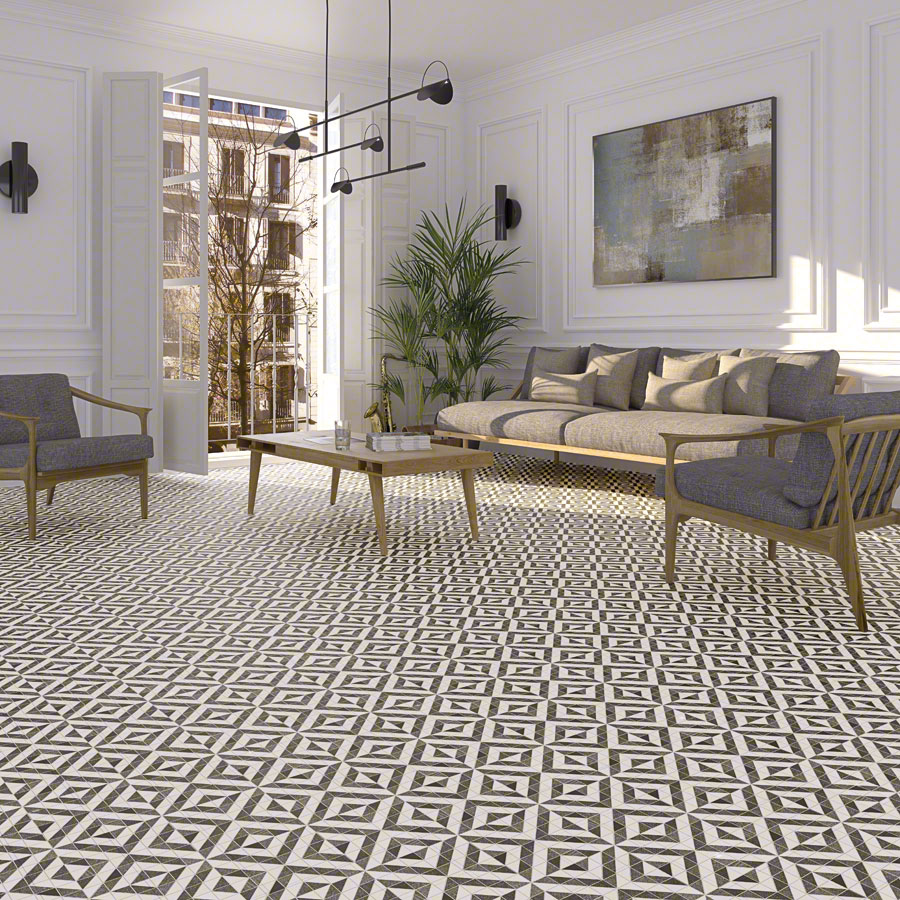 Плитка керамогранітна Seine Sevres-R Grafito RECT 200x200x8 Vives - Зображення 1836448-987dd.jpg