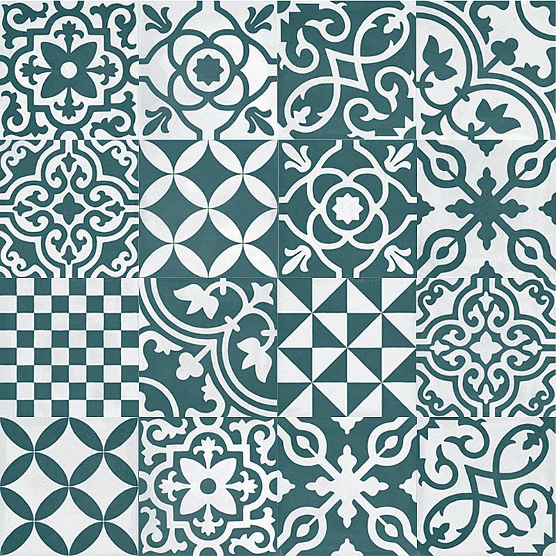 Плитка керамогранітна R7H4 Contrasti Ottanio Decor Mix 200x200x10 Ragno - Зображення