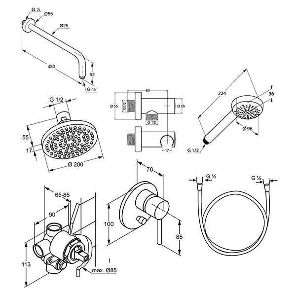 Душевая система 7 в 1 Bozz (386300576), Kludi - Зображення 1836898-a3328.jpg