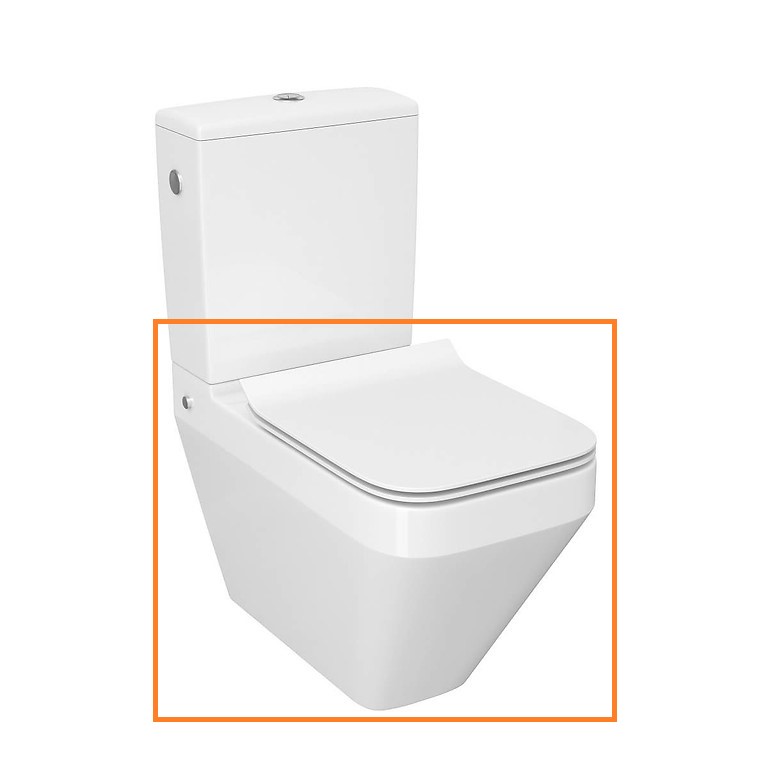 Унитаз напольный Crea CleanOn с крышкой Slim дюропласт soft close (CCCZ1005946213) Cersanit - Зображення