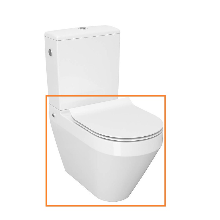Унітаз підлоговий Crea Oval CleanOn з кришкою Slim дюропласт soft close (CCCZ1005956213) Cersanit - Зображення