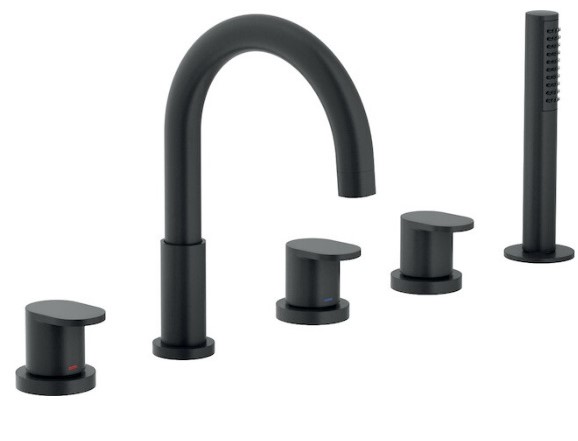 Змішувач для ванни UP Velvet Black (WEBK204-UPBM), Nobili - Зображення