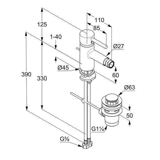 Змішувач для біде DN 15 Bozz (385333976) чорний, Kludi - Зображення 1839470-0a0b1.jpg