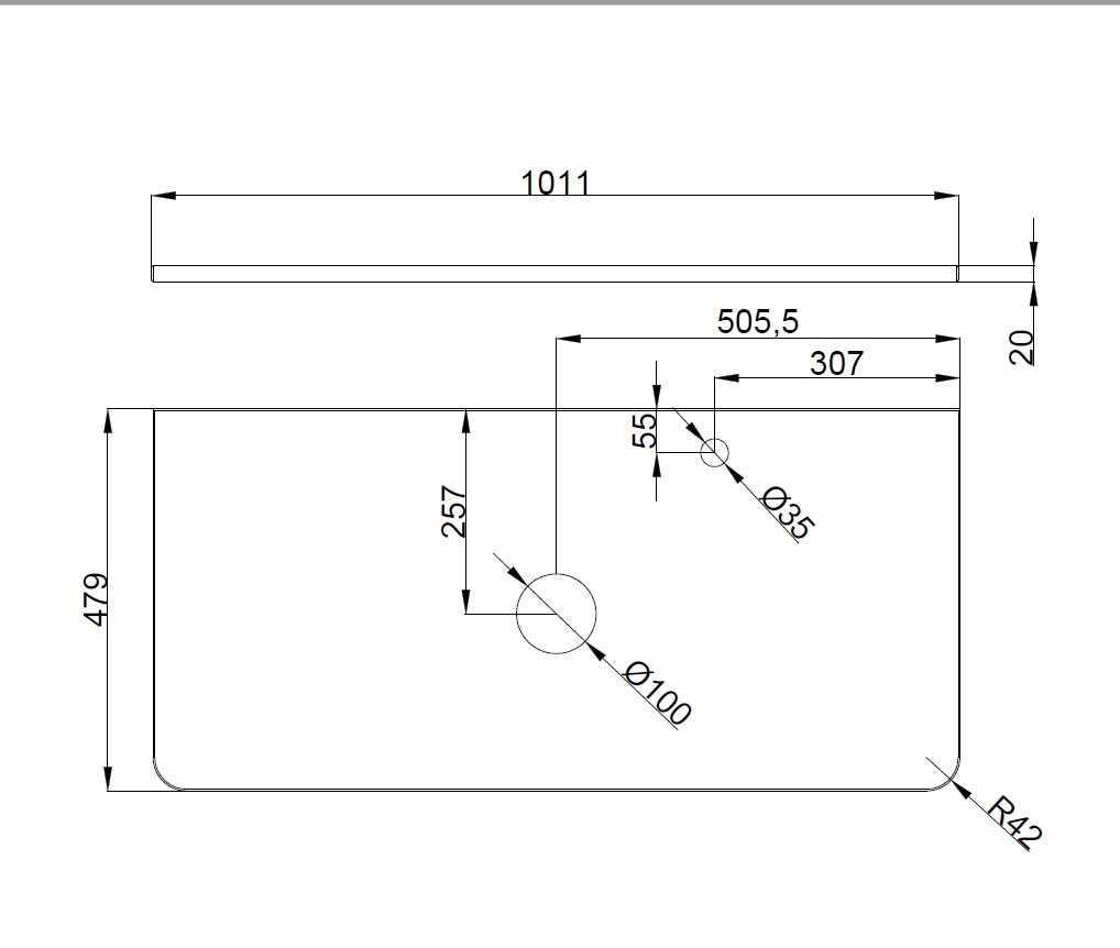 Шафка під умивальник зі стільницею підвісна Акцент 100, Аква Родос - Зображення 1842320-a92f5.jpg