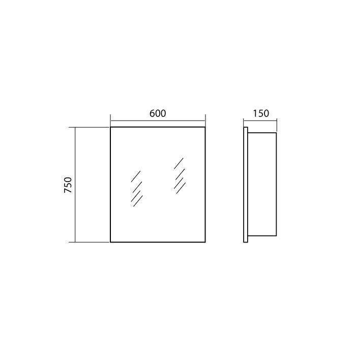 Шкафчик - зеркало Квадро 60, Аква Родос - Зображення 1842330-6a464.jpg