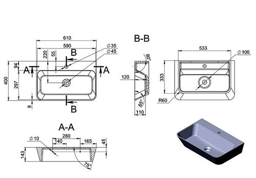 Умивальник Lewi білий Fancy Marble - Зображення 1843426-eb25f.jpg