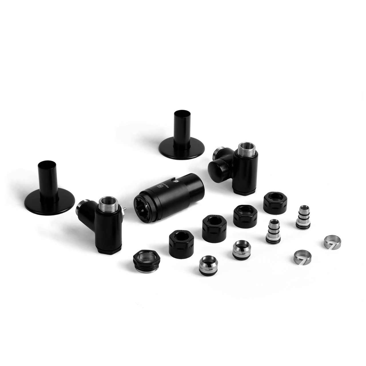 Набір вентилів трьохосьовий термостатичний лівий чорний мат Integra All in One Terma - Зображення 1843617-b0847.jpg