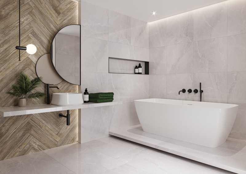 Плитка керамогранітна Tioga Білий 01 LAP 597x1197x8 Nowa Gala - Зображення 1843922-5029e.jpg