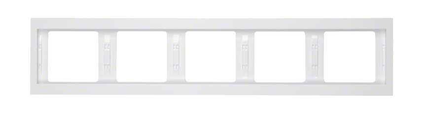 Рамка 5-місна Berker K1 Полярно-Білий горизонтальна 13937009 Hager - Зображення