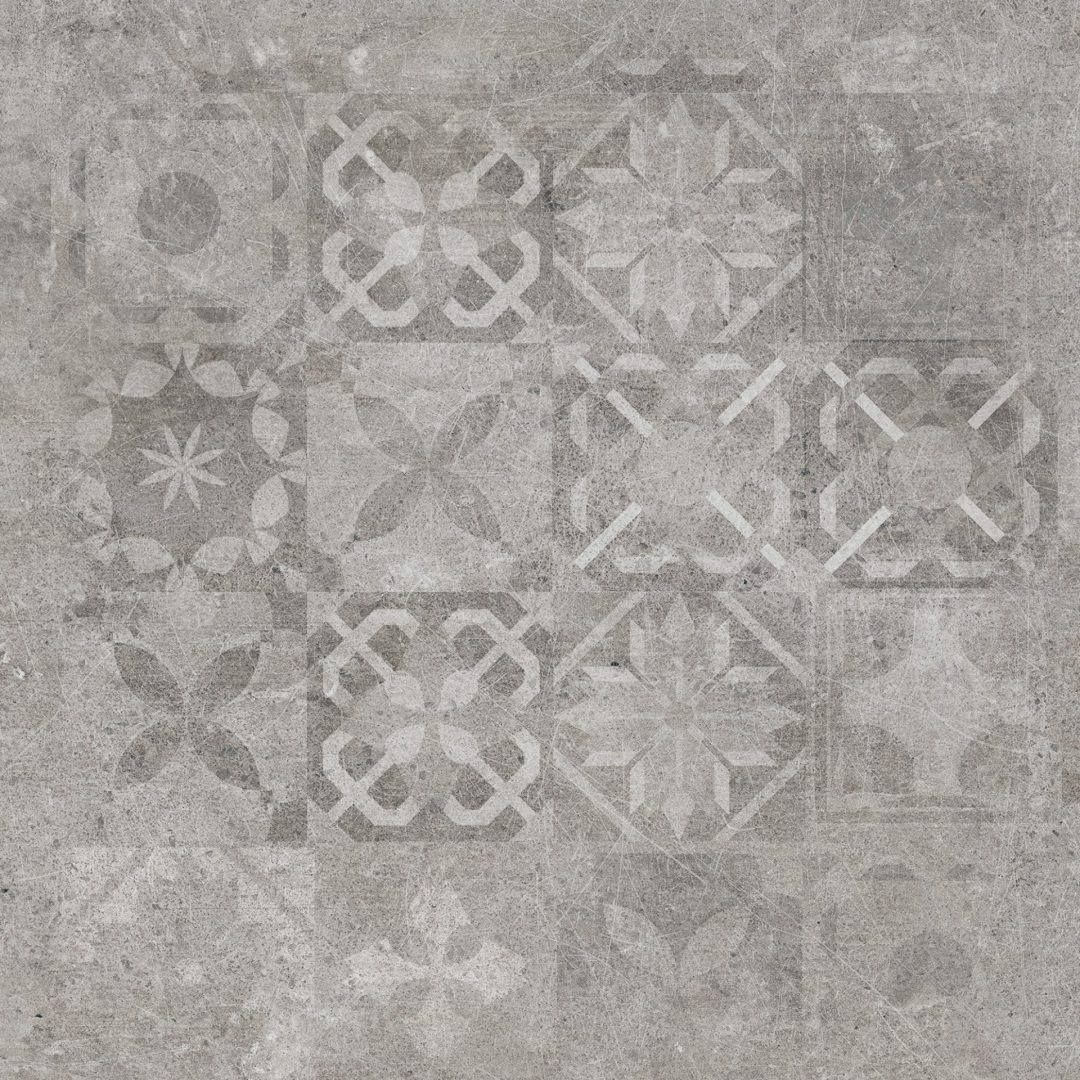 Плитка керамогранітна Softcement Silver Decor Patchwork RECT 597x597x8 Cerrad - Зображення