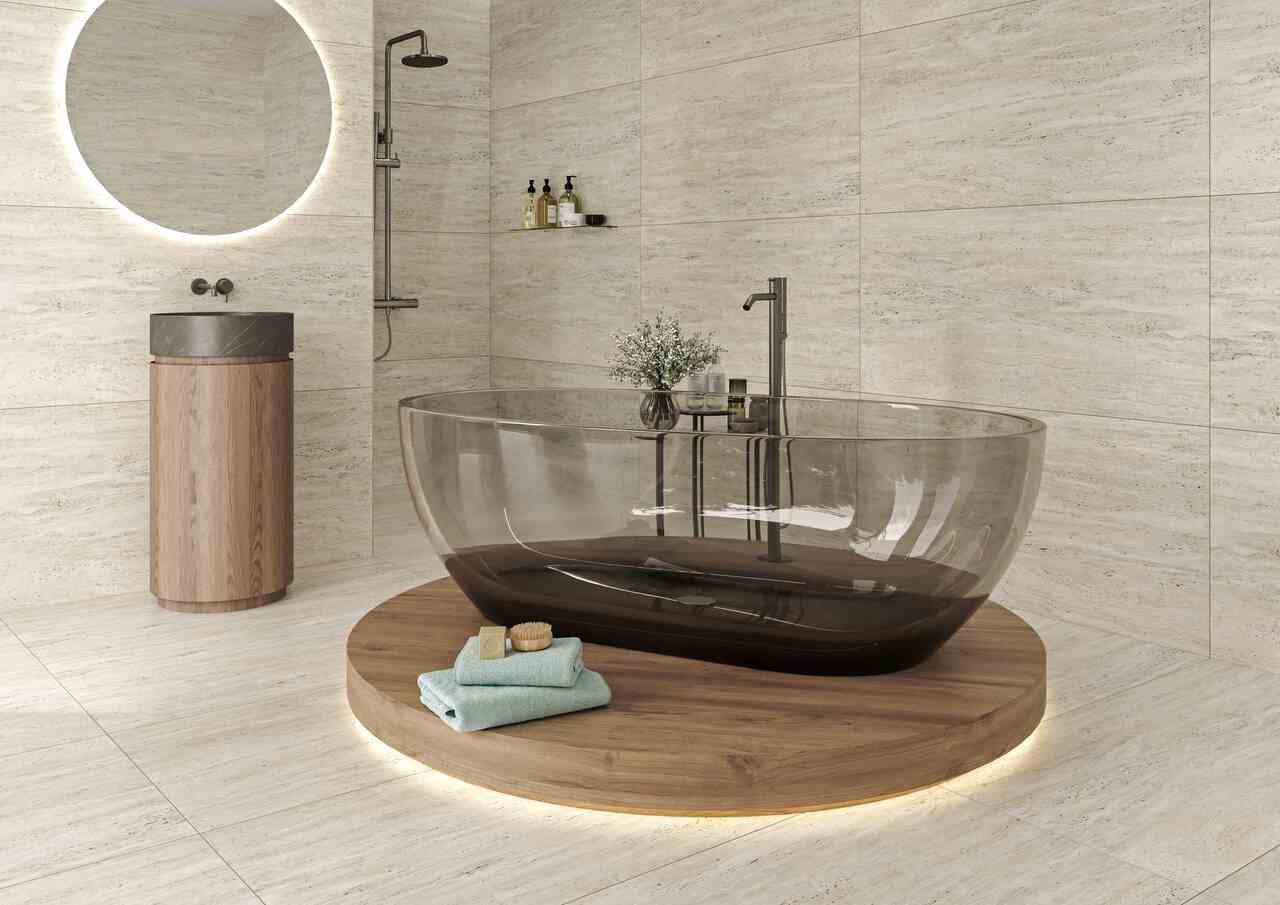 Плитка керамогранитная TE1980 Travertino Ever Бежевий RECT 600x1200x8 Golden Tile - Зображення 184811459-a2850.jpg