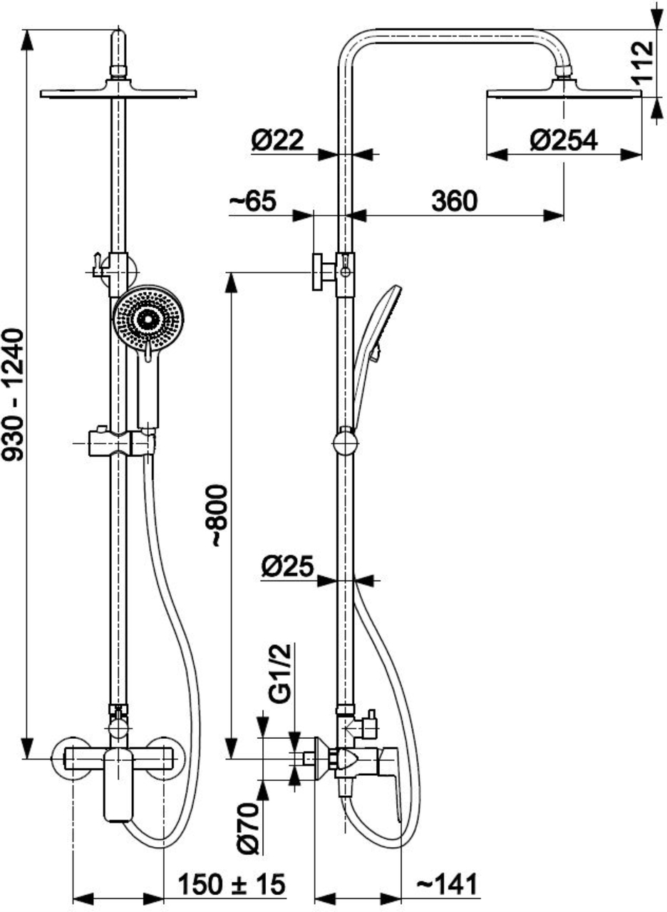 Душова система Agat Chrom 4426-910-00 KFA ARMATURA - Зображення 184955370-e23b6.jpg