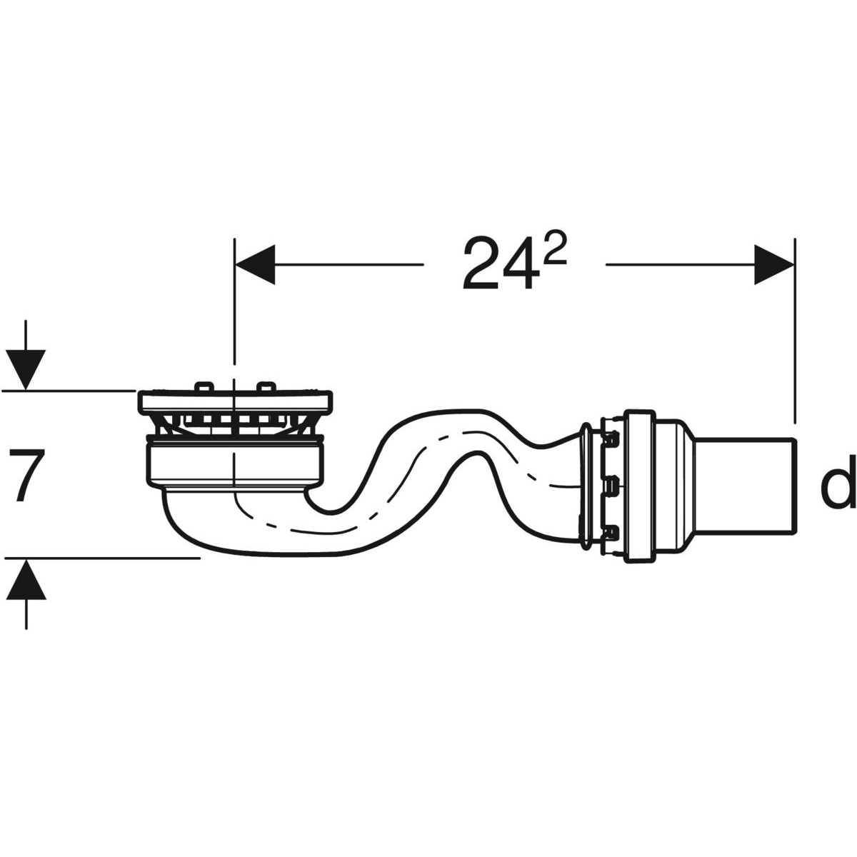 Сифон для поддона Sestra 550.019.00.1 Geberit - Зображення 1851675-27769.jpg