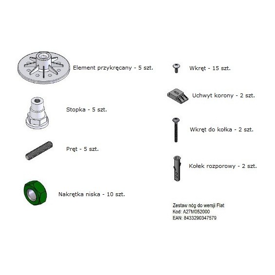 Комплект ніжок для піддону (A27M052000), Roca - Зображення 1851970-d66ef.jpg