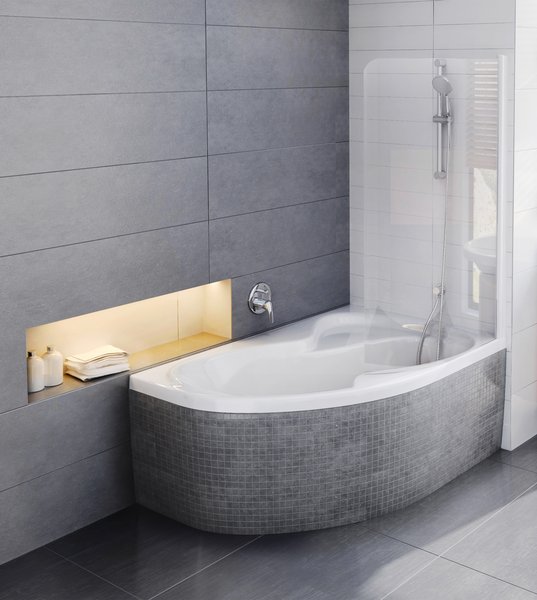 Шторка для ванни одноелементна CVSK1 ROSA 160-170 R Transparent, (7QRS0C00Y1) RAVAK - Зображення 1853320-2476d.jpg