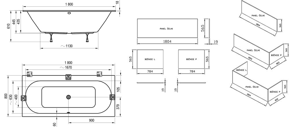 Ванна прямоугольная CITY SLIM 180×80, RAVAK - Зображення 1853621-a4844.jpg