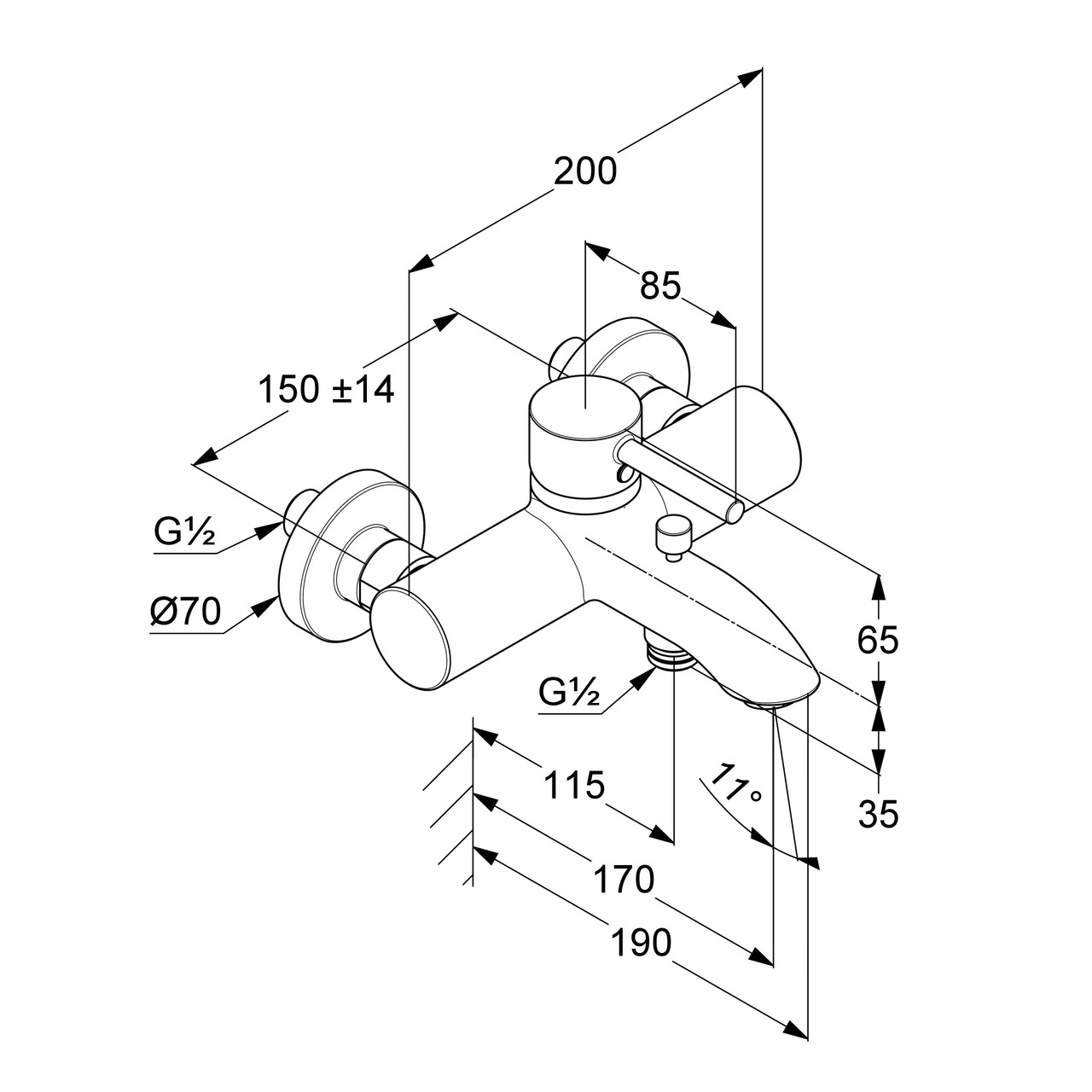 Змішувач для ванни DN 15 Bozz (386913976) чорний, Kludi - Зображення 1856141-6473a.jpg