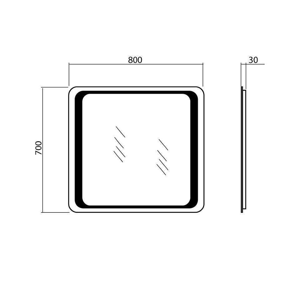 Зеркало с линзой Ligth Омега Люкс 80, Аква Родос - Зображення 1857066-92bf5.jpg