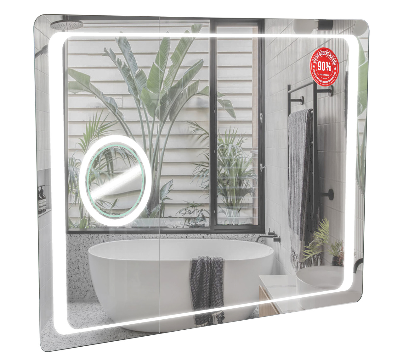 Зеркало с линзой Ligth Омега Люкс 80, Аква Родос - Зображення 1857066-ba941.jpg