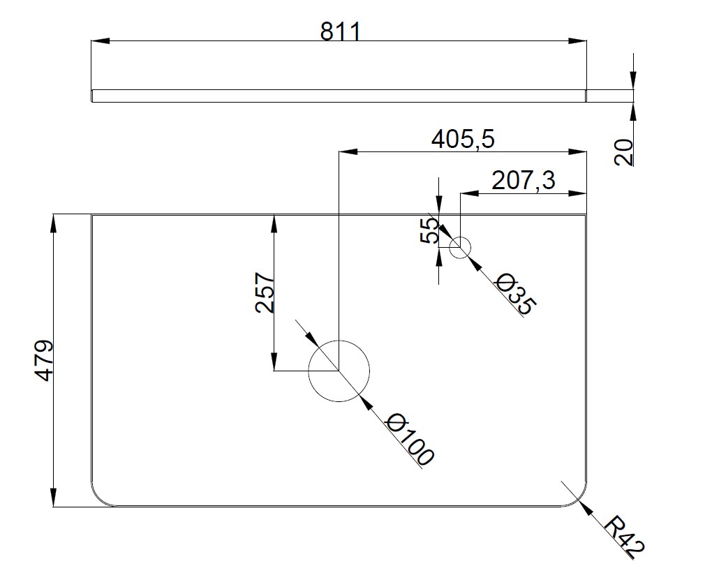 Шкафчик под умывальник со столешницей подвесной Акцент 80, Аква Родос - Зображення 1858705-3376d.jpg