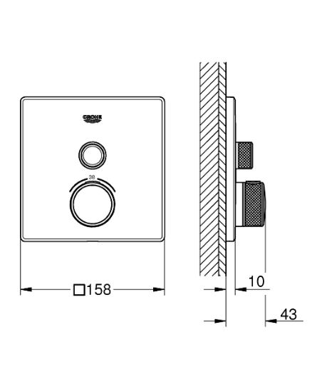 Змішувач Grohtherm SmartControl (29123000), Grohe - Зображення 185ec-2912-3.jpg
