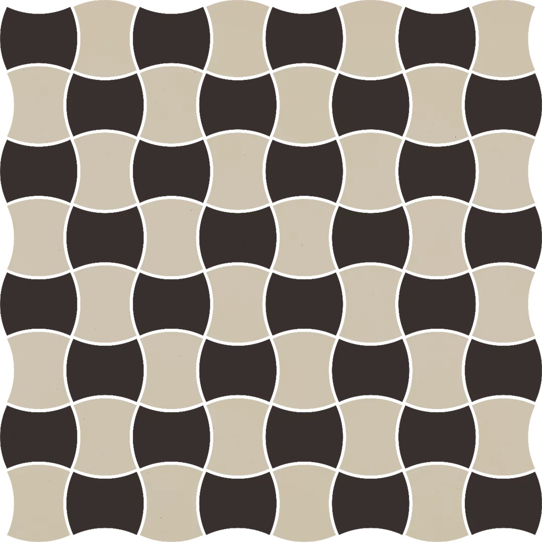 Мозаїка Modernizm Nero (3,6x4,4) Mix C 308,6x308,6 Paradyz - Зображення