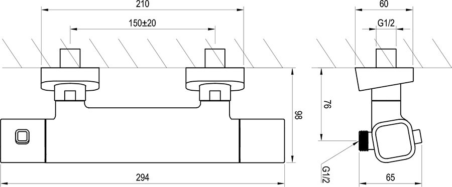 Смеситель для душа TD 033.00-150 10° X070102 RAVAK - Зображення 186038-5c7a4.jpg