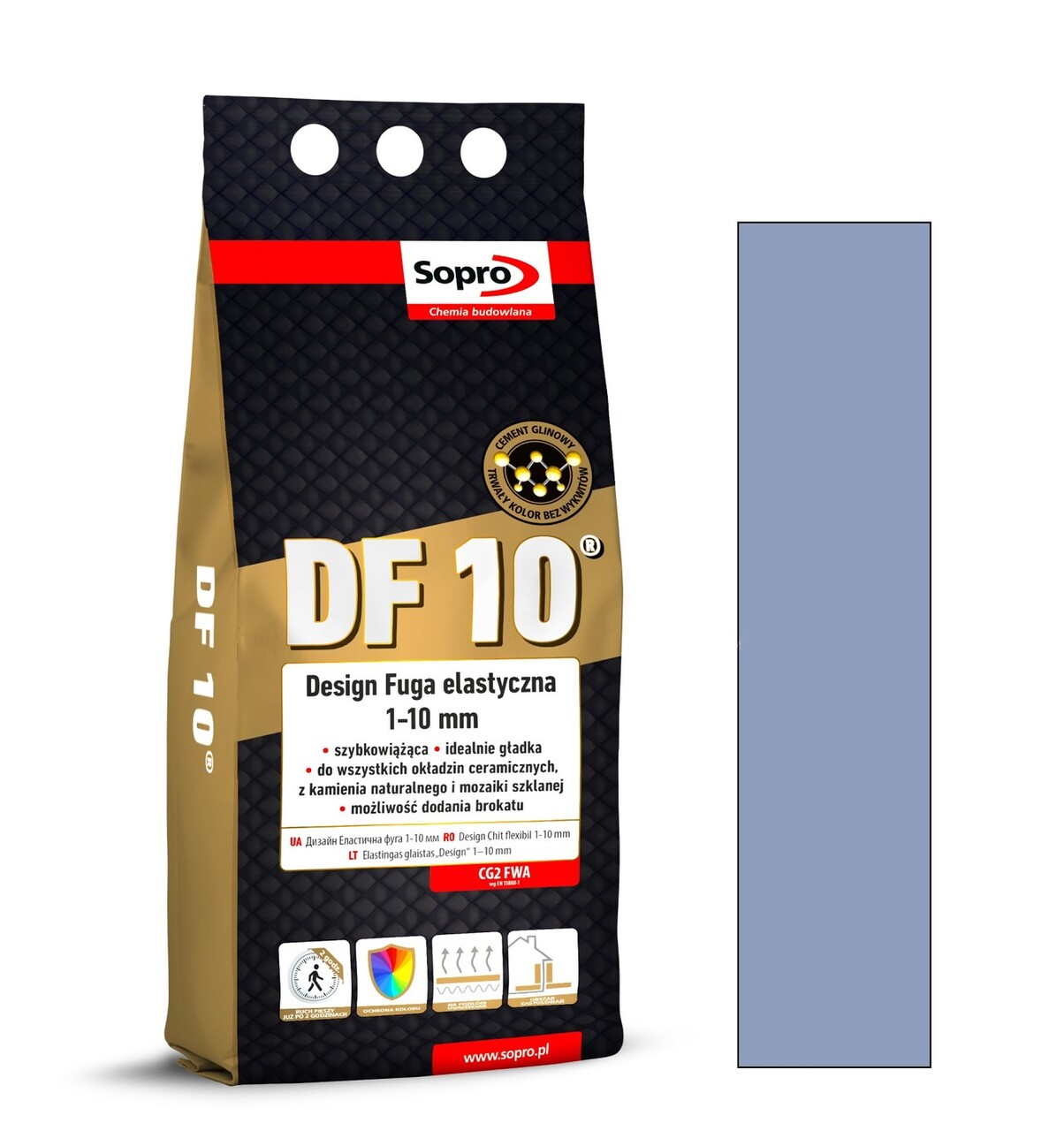 Затирка для швів Sopro DF 10 1088A індустріальний синій №80 (2 кг) - Зображення