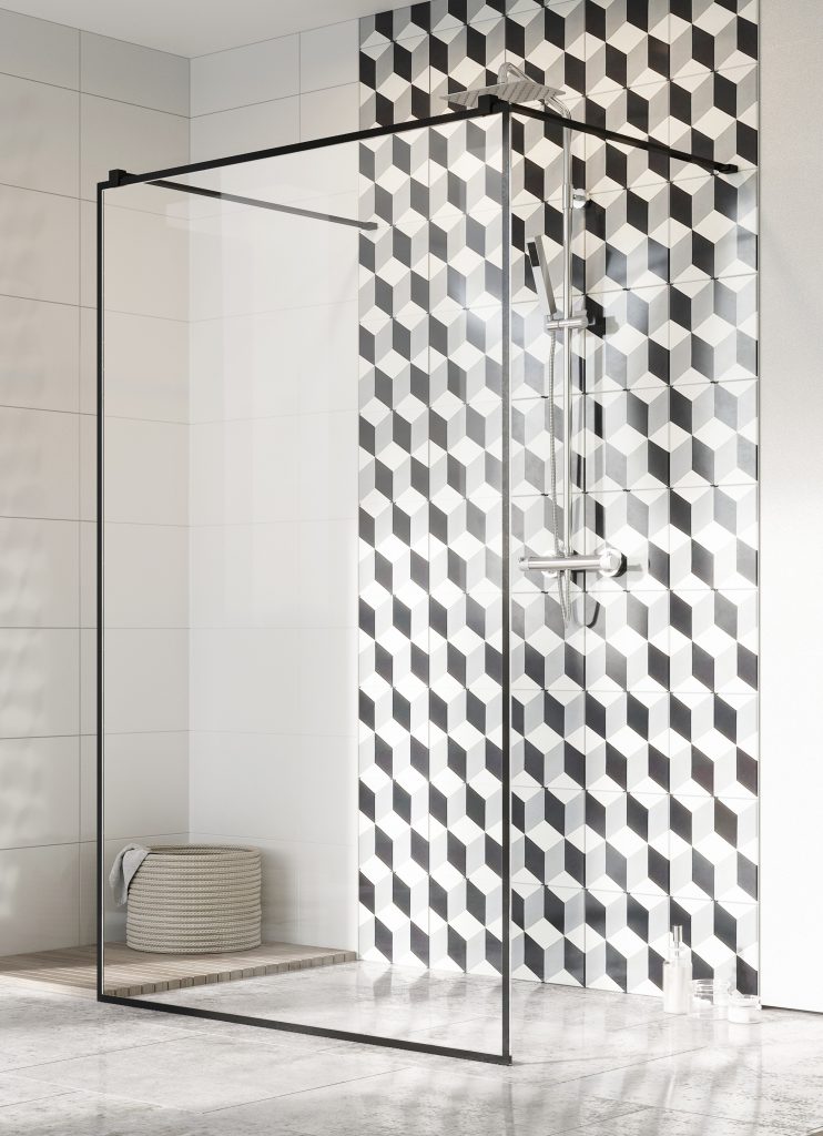 Душова стінка Modo X Black I 130 Frame RADAWAY - Зображення
