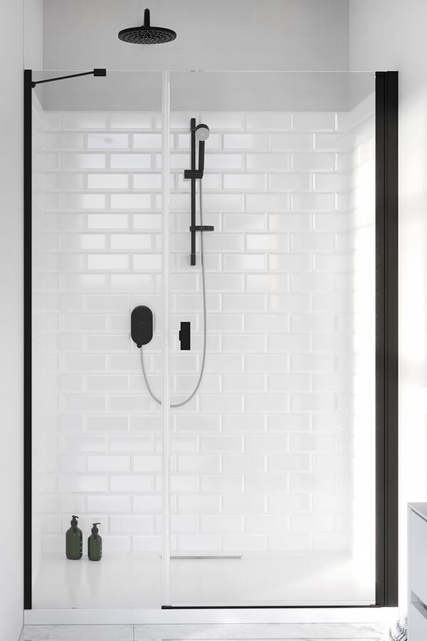 Душові двері NES Black DWS 120 праві, RADAWAY - Зображення