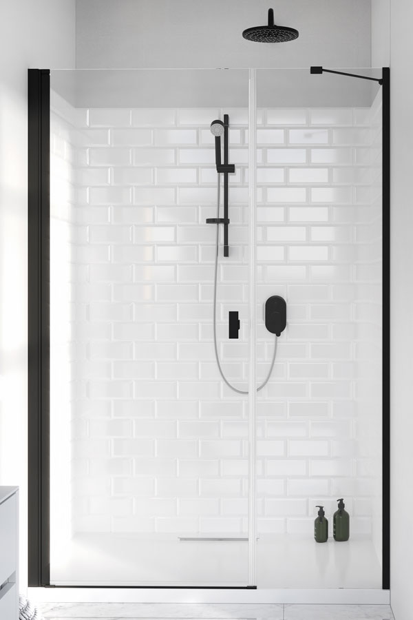 Душові двері NES Black DWS 130 ліві, RADAWAY - Зображення 1864757-289c2.jpg