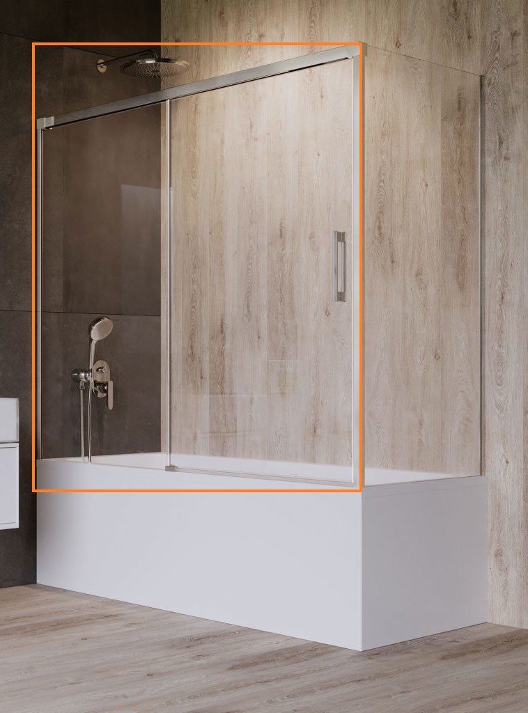 Двері для ванни Idea PN DWJ+S 150 L RADAWAY - Зображення